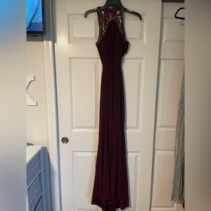 Maroon prom dress
